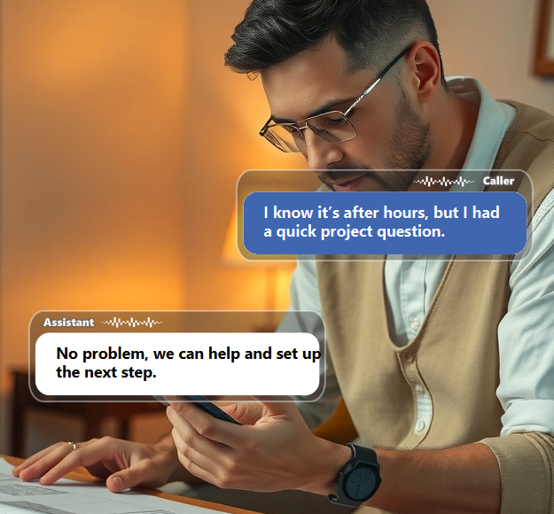 Architects need uninterrupted focus to do great work. Stay available to prospects...