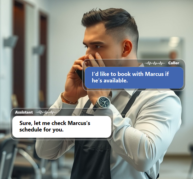 Some callers need grooming services, some want a specific barber, and others...