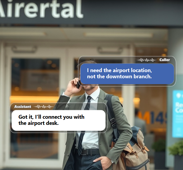 Airport pickups, downtown offices, and local branches all create different call flows....