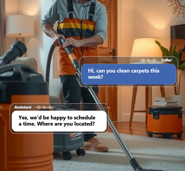 When someone needs carpet cleaning, speed matters. An AI receptionist answers right...