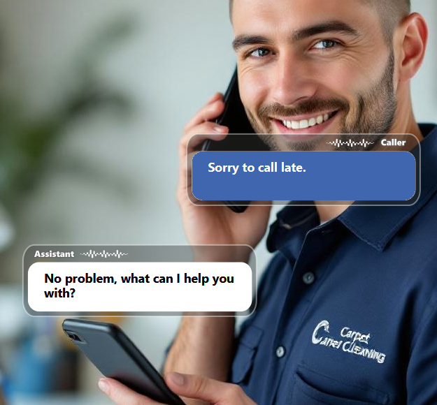 Cleaning emergencies do not always happen during office hours. With AI answering...