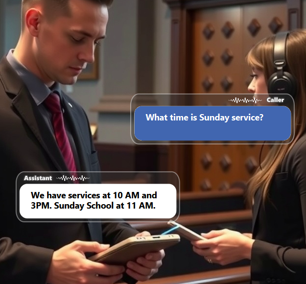 Churches receive calls about worship services, prayer, outreach, funerals, weddings, counseling, and...