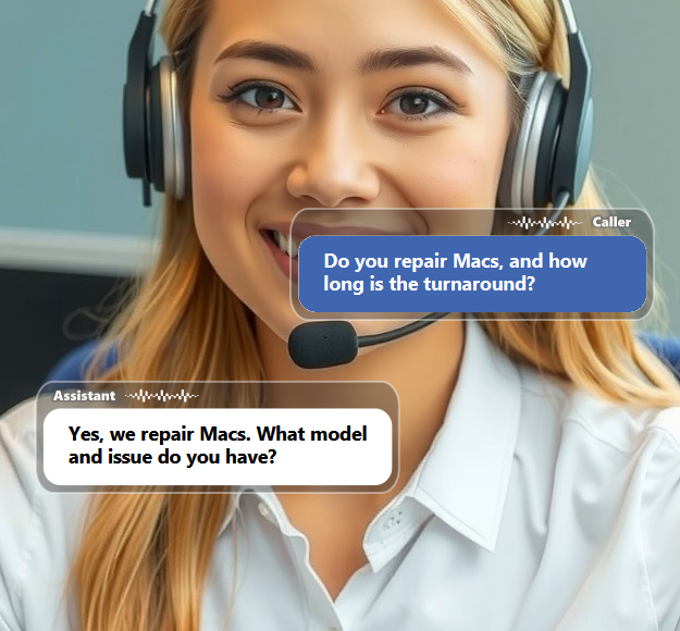 Computer repair customers often ask about turnaround time, diagnostics, remote support, virus...