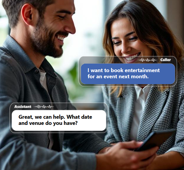 Fast responses help close more bookings. AI can collect the event date,...