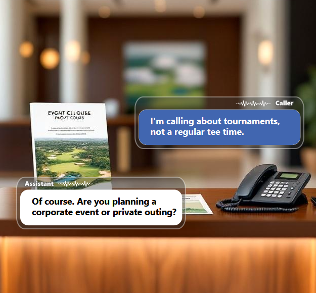 Calls to a golf course are not all about tee times. Some...