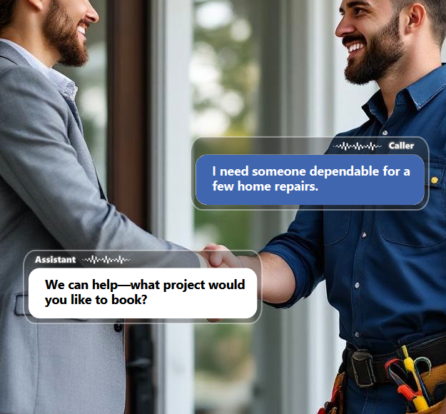 A lot of handyman work comes from people who are comparing options...