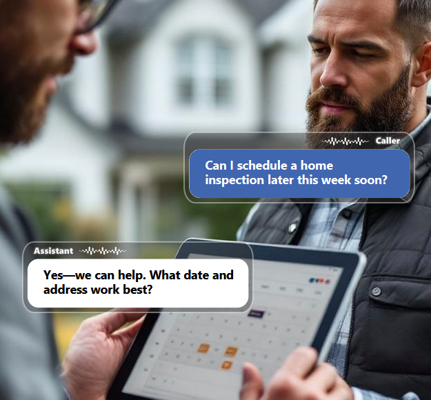 Home inspection businesses move faster when appointments are booked without delay. AI...