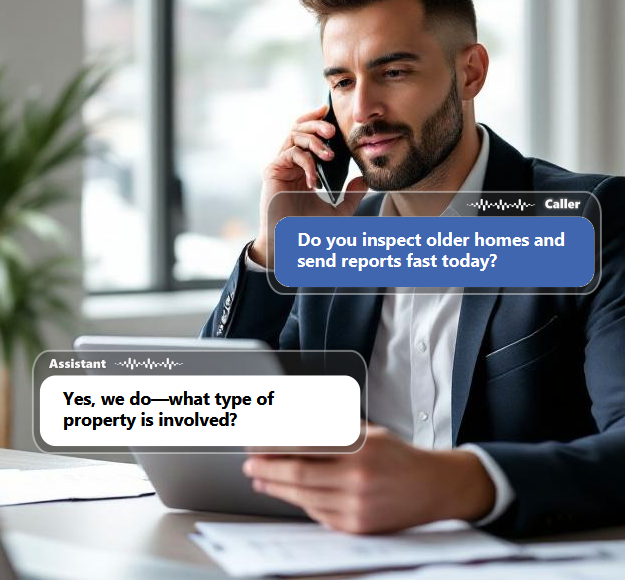 Many people calling an inspector have questions before they commit. An AI...