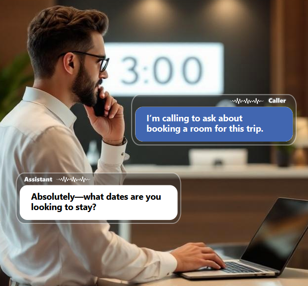 Hotels receive reservation calls, group inquiries, guest questions, and last-minute booking requests...