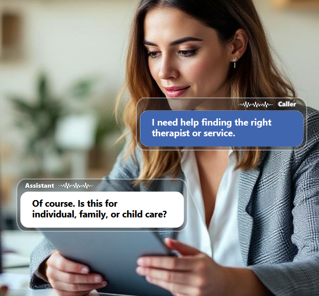 Mental health practices may need to route callers based on service type,...
