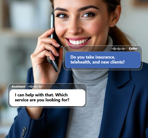 Prospective clients often call with questions about therapy types, appointment availability, insurance,...
