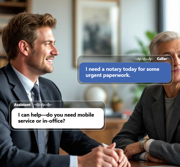 People looking for a notary are usually trying to get something handled...