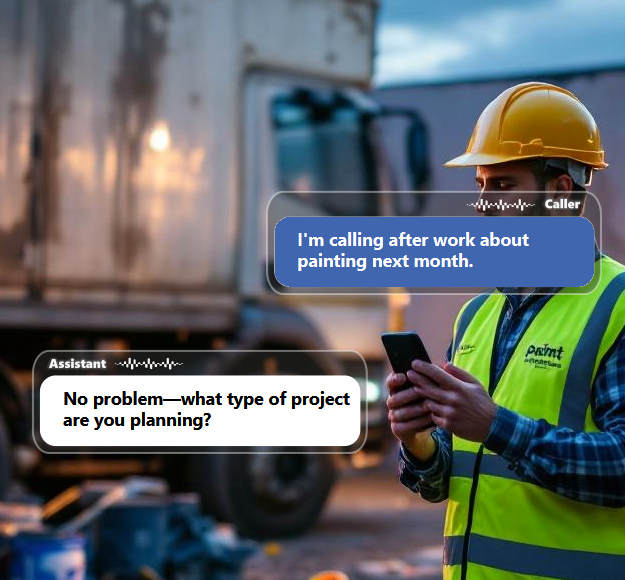 Project calls often come in while you are painting, driving, meeting clients,...