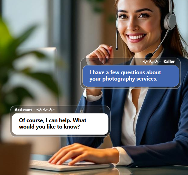 Potential clients often call with questions about availability, package options, turnaround times,...