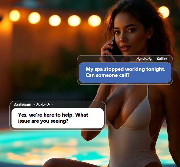 Pool and spa customers do not always call during office hours. They...