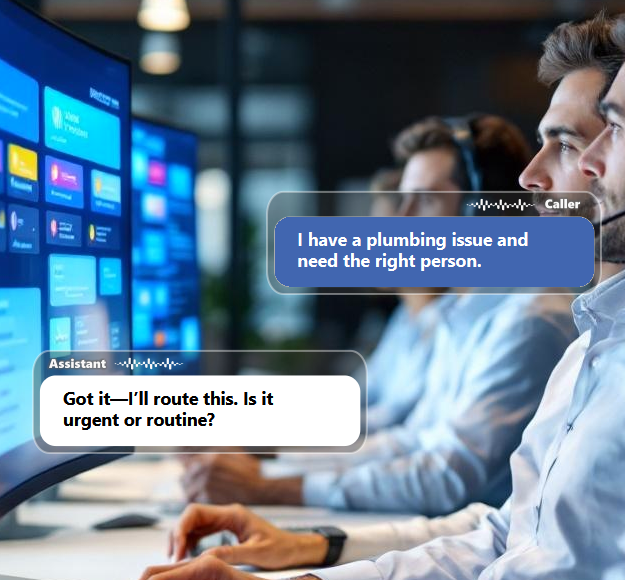 Some calls need leasing, some need maintenance dispatch, some involve vendor coordination,...