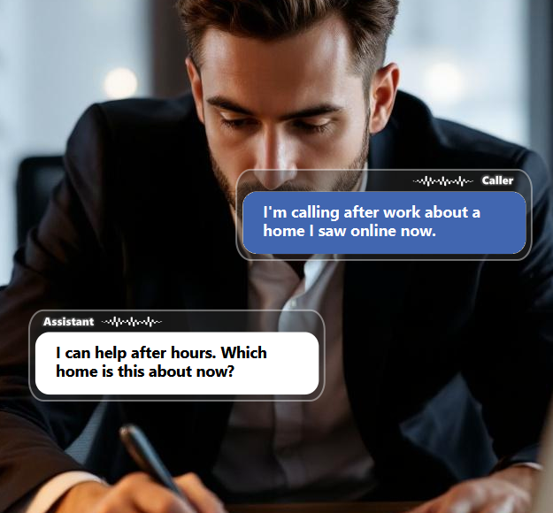 Real estate interest often comes in during evenings, lunch breaks, and weekends...