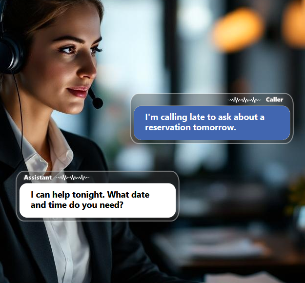 Guests often call outside of service hours to plan dinners, ask about...