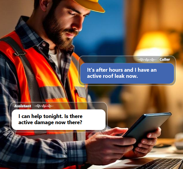 Roofing needs do not always happen during business hours, especially after storms...